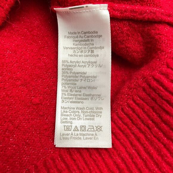 J.Crew Extra Soft Pullover Sweater Womens Small Red Crew Neck Wool Blend Knit - Picture 5 of 9